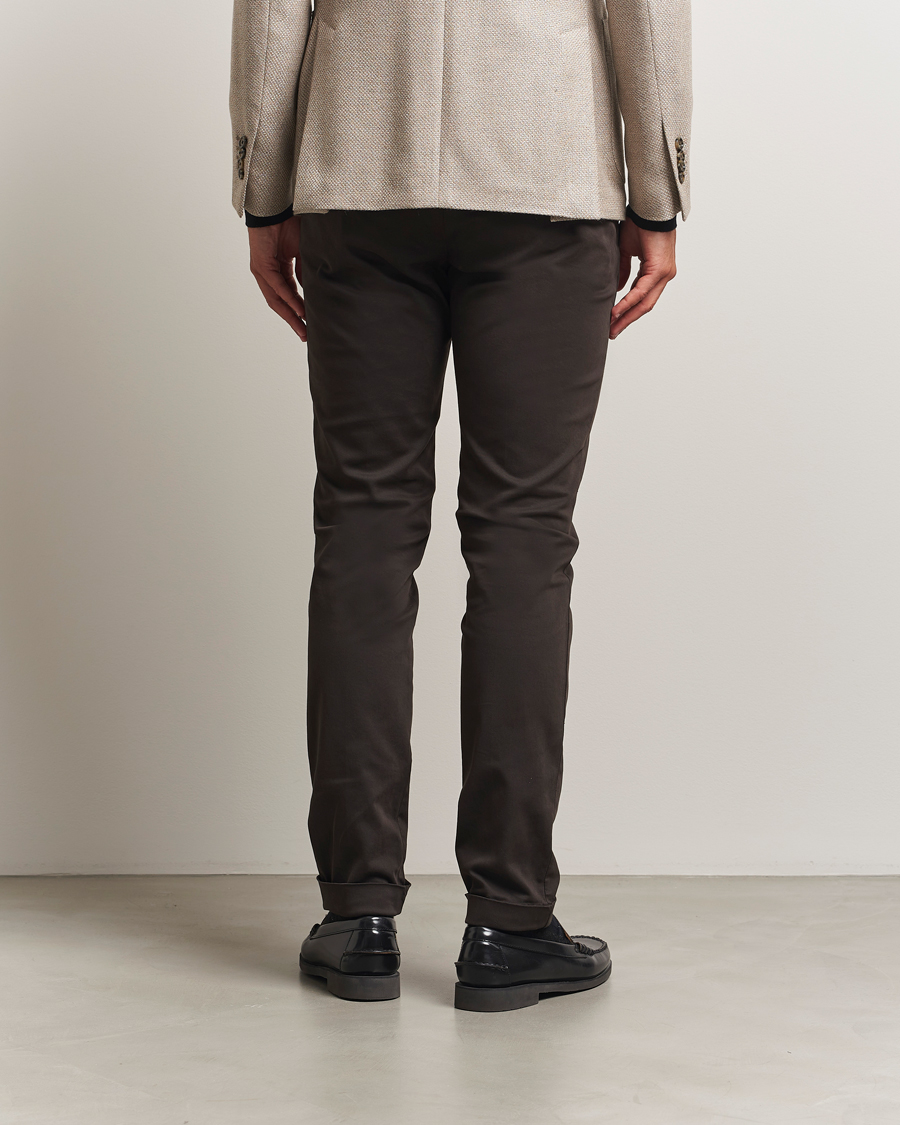 Herr | Byxor | Briglia 1949 | Slim Fit Cotton Stretch Chino Dark Brown