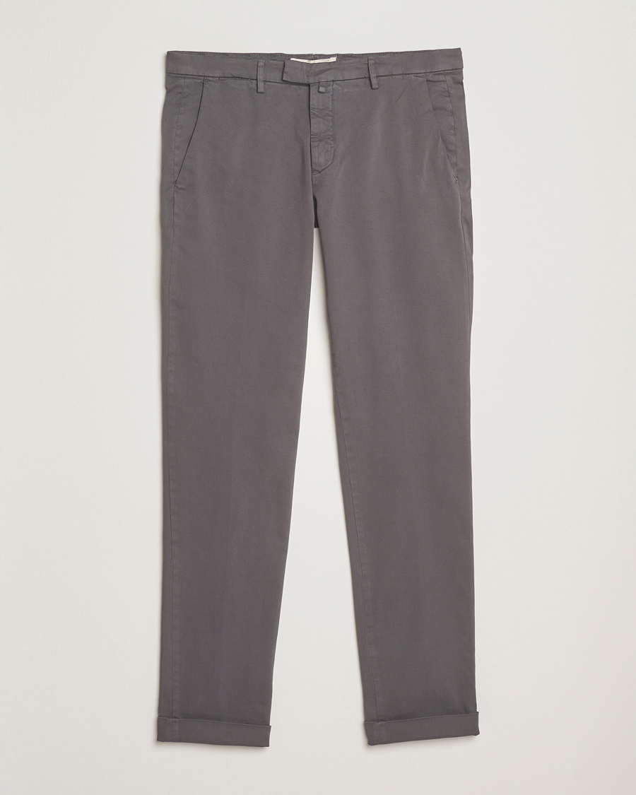 Herr | Byxor | Briglia 1949 | Slim Fit Cotton Stretch Chino Grey