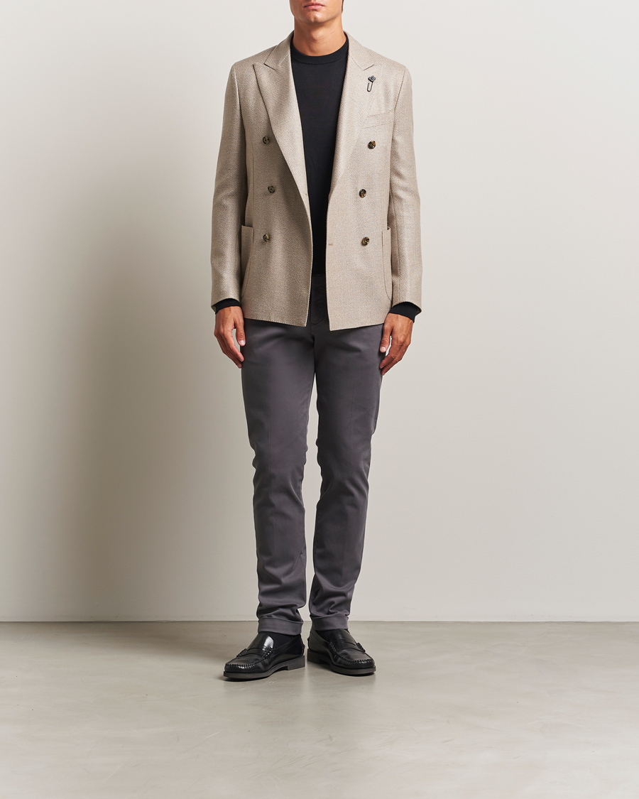 Herr | Byxor | Briglia 1949 | Slim Fit Cotton Stretch Chino Grey