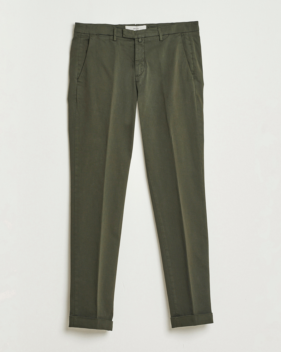 Herr | Byxor | Briglia 1949 | Slim Fit Cotton Stretch Chino Military