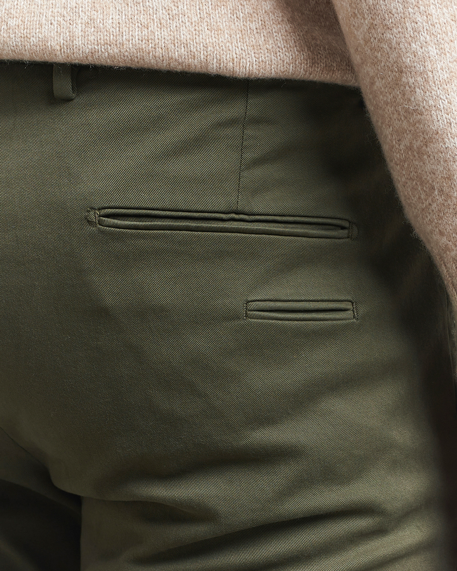 Herr | Byxor | Briglia 1949 | Slim Fit Cotton Stretch Chino Military