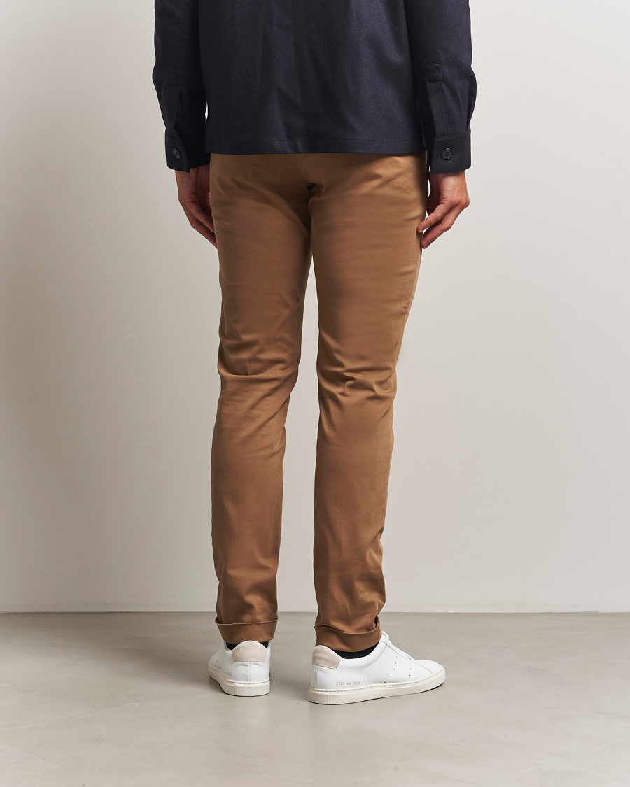 Herr | Byxor | Briglia 1949 | Slim Fit Cotton Stretch Chino Mid Brown