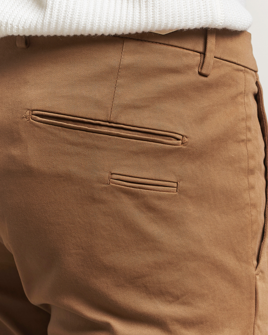 Herr | Byxor | Briglia 1949 | Slim Fit Cotton Stretch Chino Mid Brown