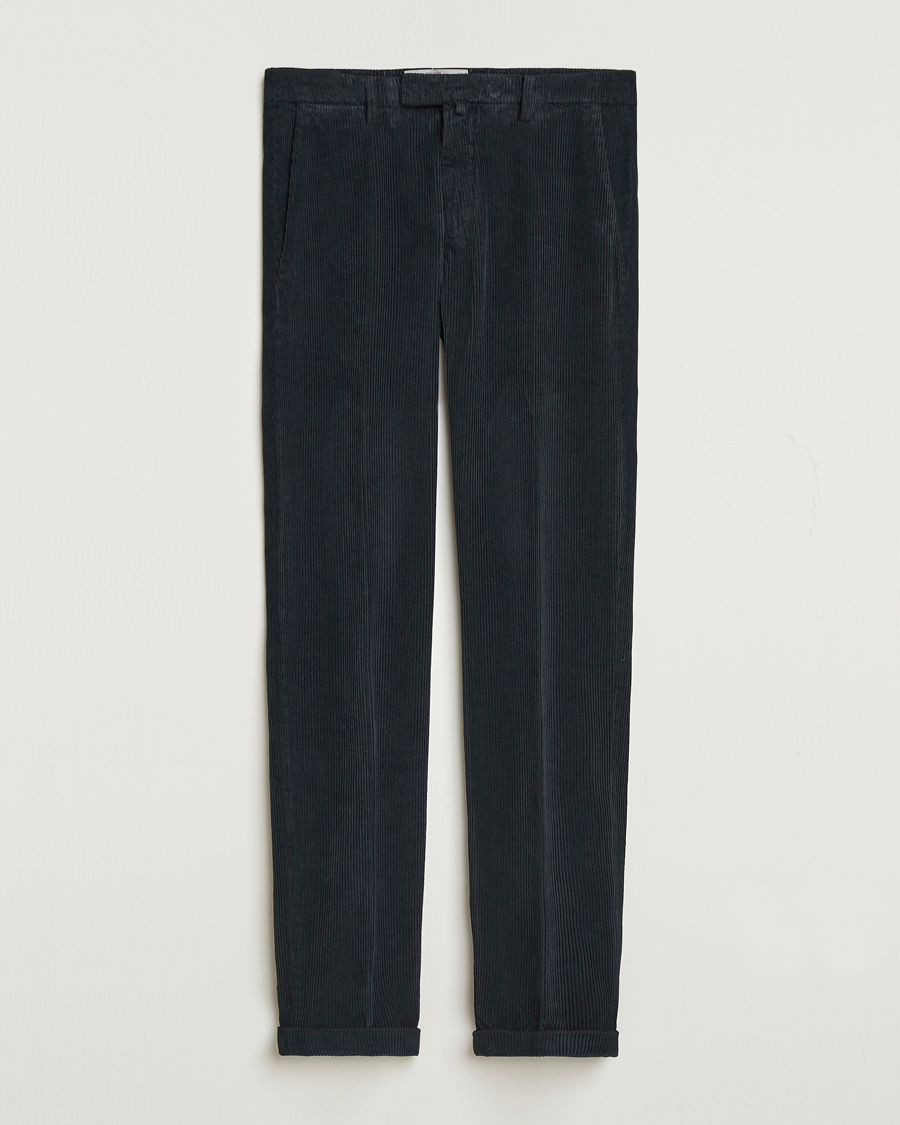 Herr | Byxor | Briglia 1949 | Slim Fit Corduroy Trousers Black