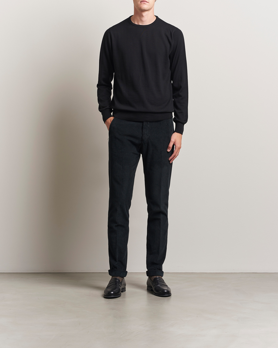 Herr | Byxor | Briglia 1949 | Slim Fit Corduroy Trousers Black