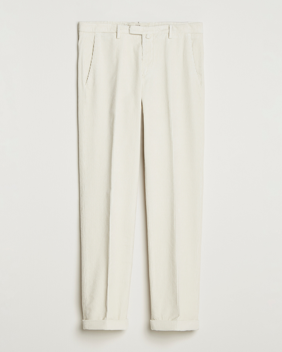 Herr | Byxor | Briglia 1949 | Slim Fit Corduroy Trousers Off White
