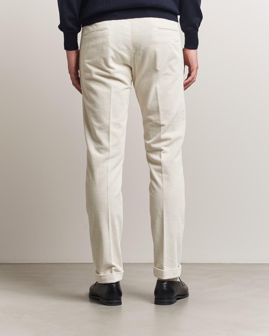 Herr | Byxor | Briglia 1949 | Slim Fit Corduroy Trousers Off White