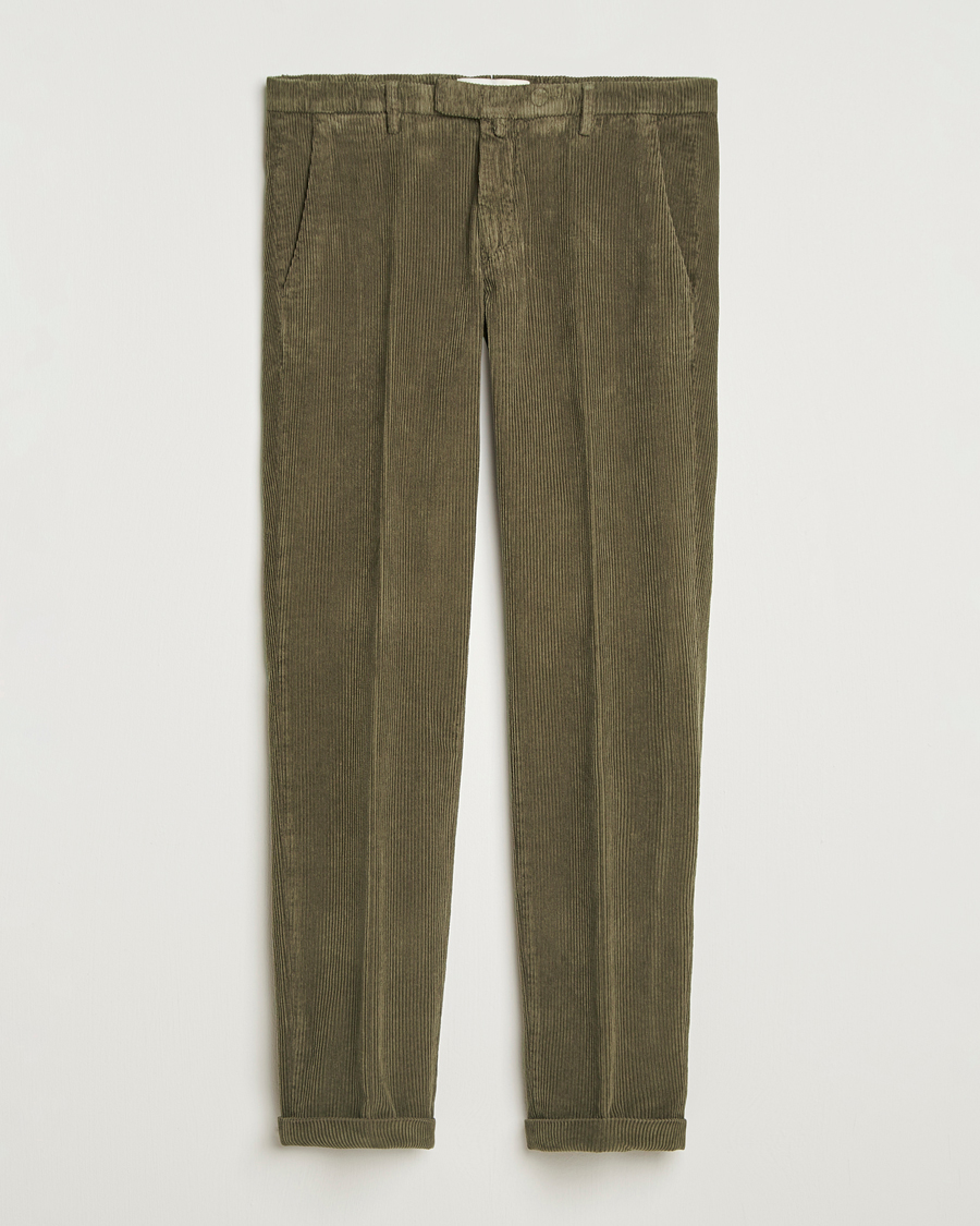 Herr | Byxor | Briglia 1949 | Slim Fit Corduroy Trousers Dark Green