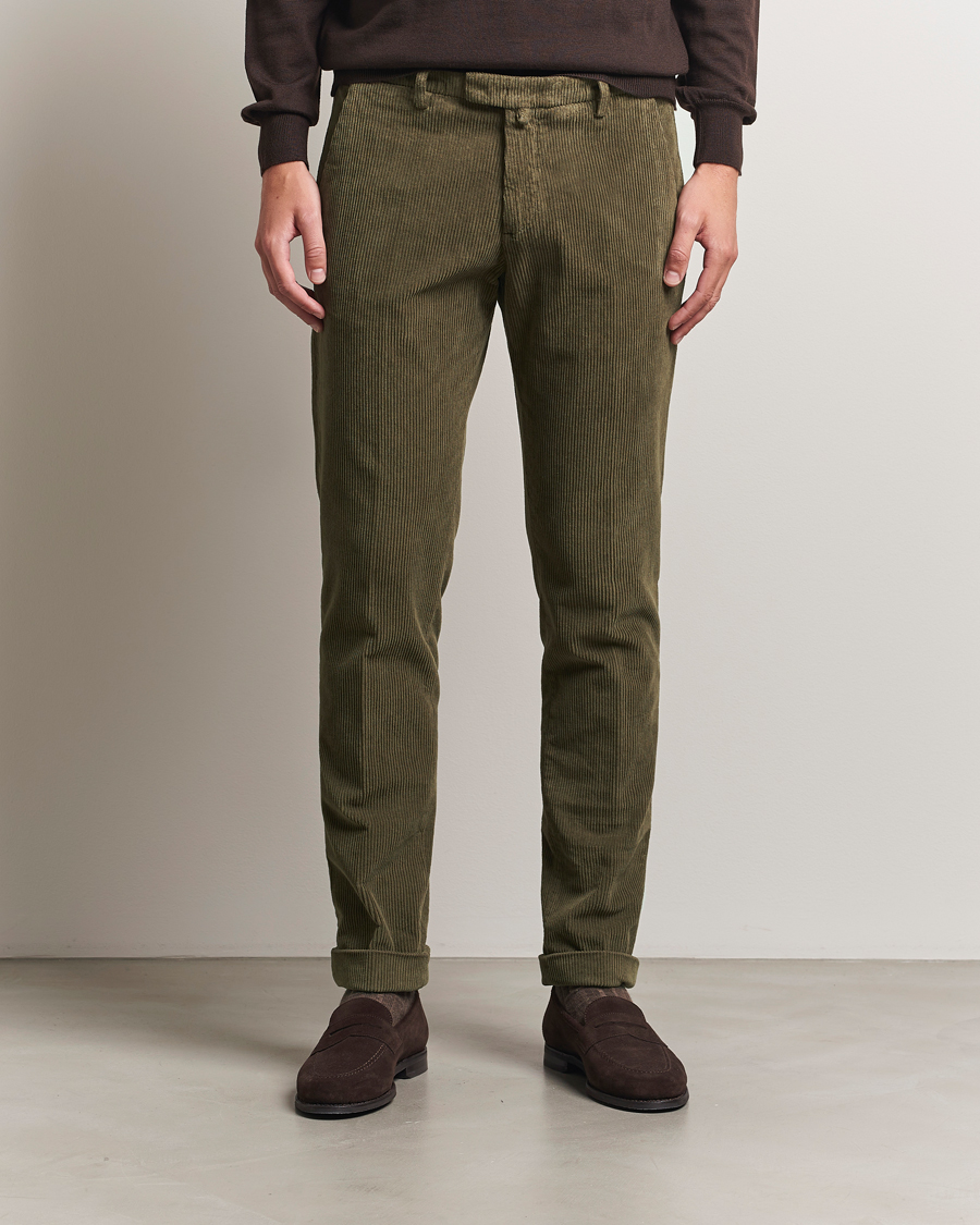 Herr | Byxor | Briglia 1949 | Slim Fit Corduroy Trousers Dark Green