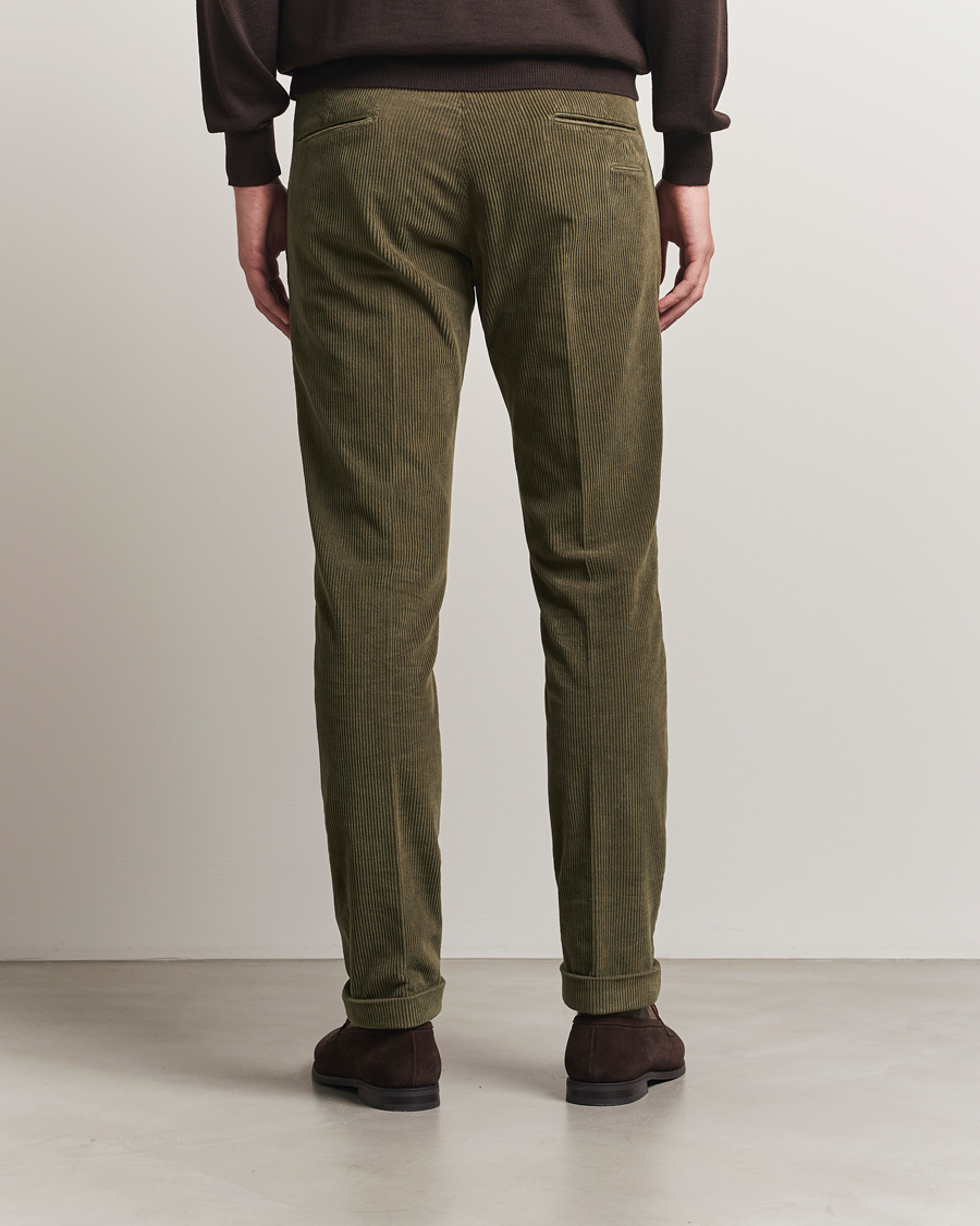Herr | Byxor | Briglia 1949 | Slim Fit Corduroy Trousers Dark Green
