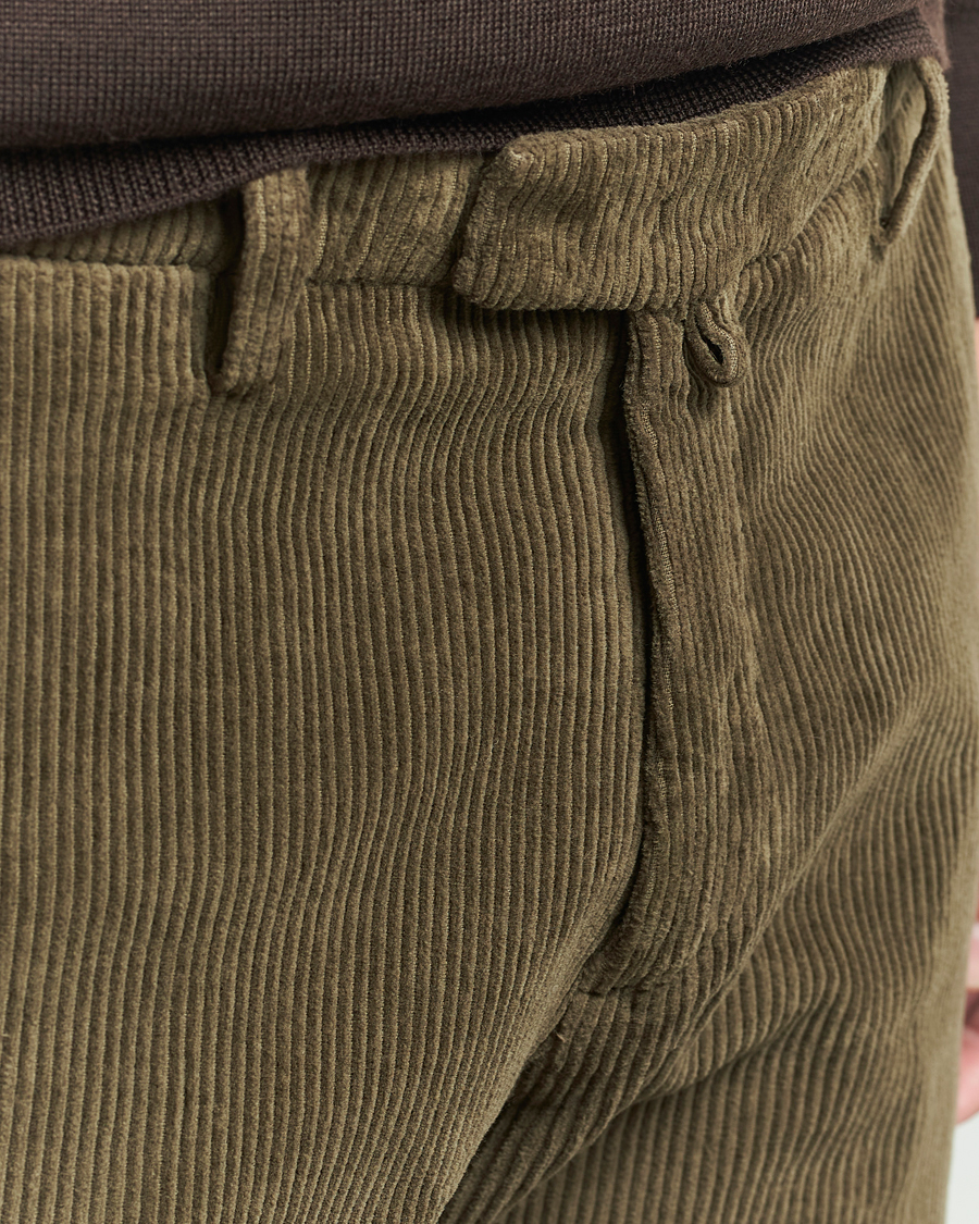 Herr | Byxor | Briglia 1949 | Slim Fit Corduroy Trousers Dark Green