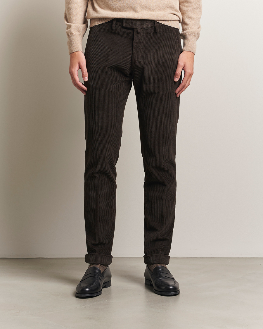 Herr | Byxor | Briglia 1949 | Slim Fit Corduroy Trousers Dark Brown