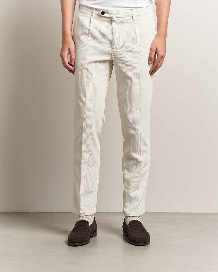 Herr | Byxor | Briglia 1949 | Easy Fit Corduroy Trousers Off White