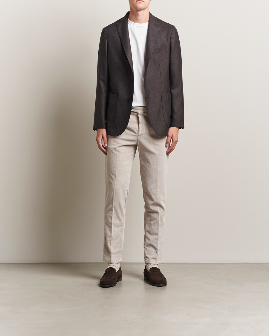 Herr | Byxor | Briglia 1949 | Easy Fit Corduroy Trousers Beige