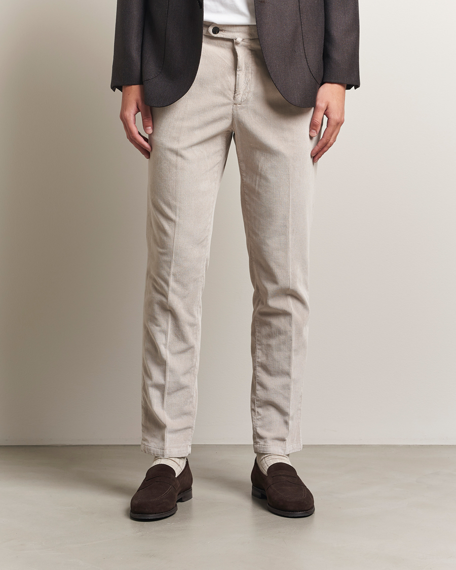 Herr | Byxor | Briglia 1949 | Easy Fit Corduroy Trousers Beige