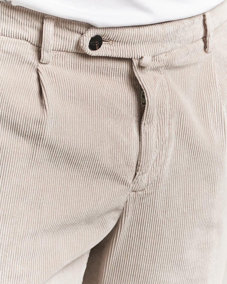 Herr | Byxor | Briglia 1949 | Easy Fit Corduroy Trousers Beige