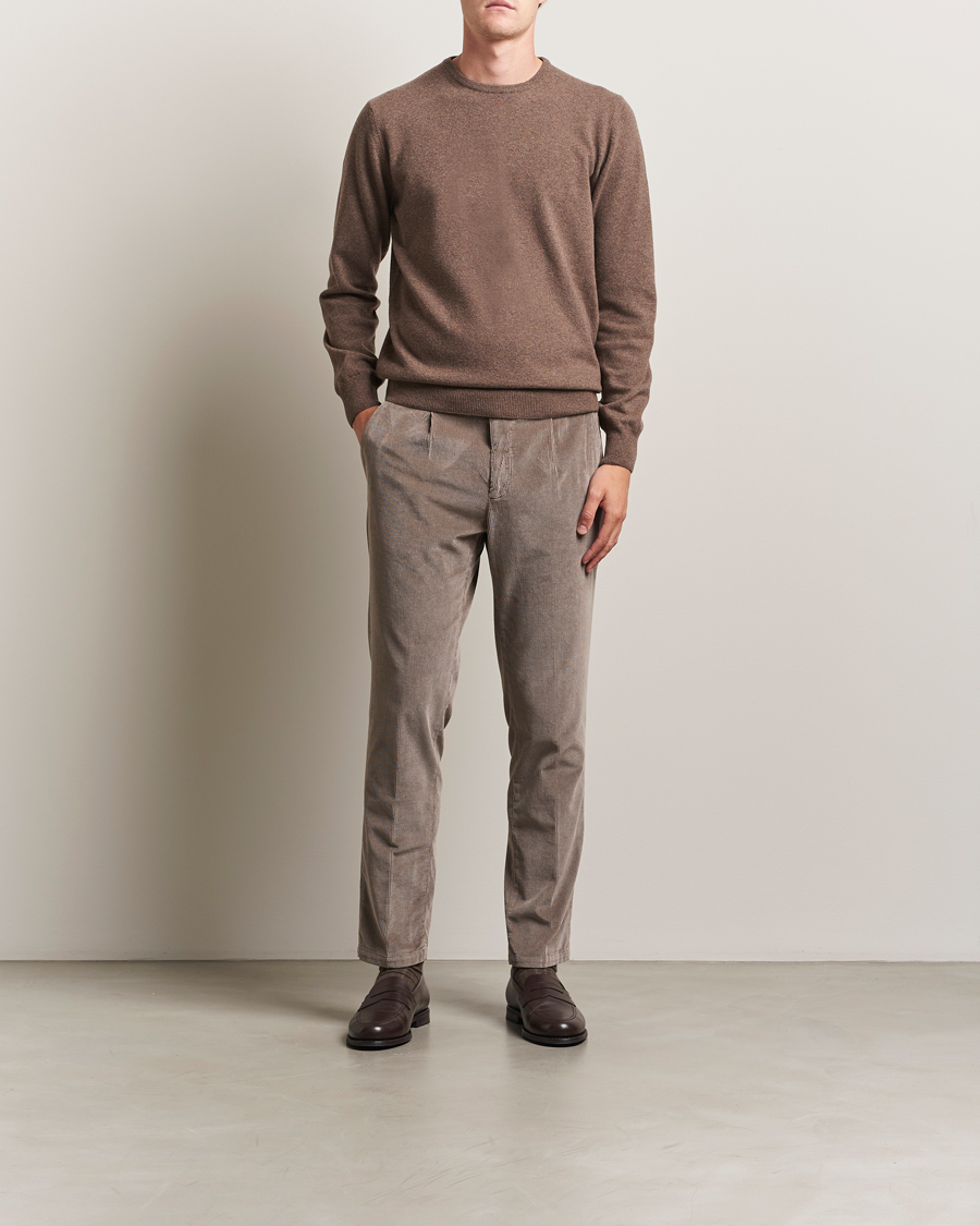 Herr | Byxor | Briglia 1949 | Easy Fit Corduroy Trousers Taupe