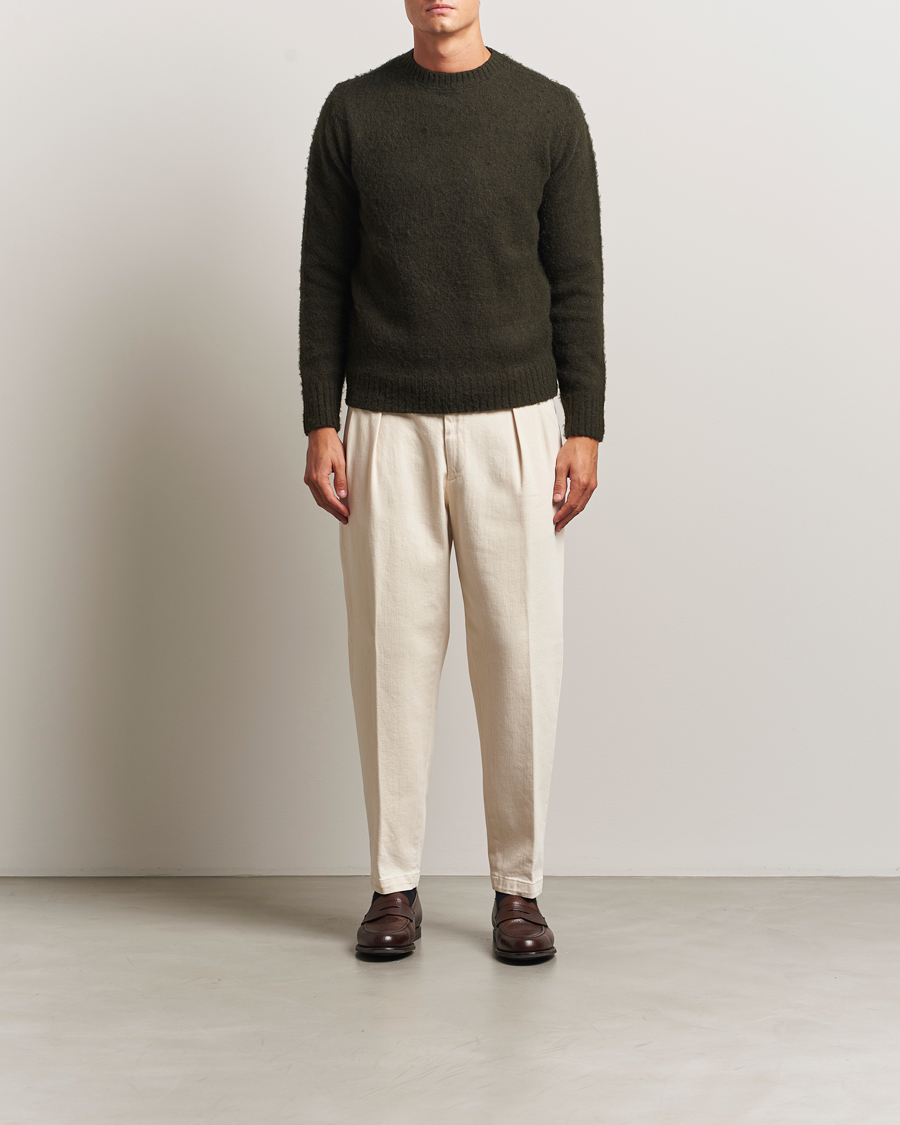 Herr | Byxor | Briglia 1949 | Portobello Loose Fit Cotton Trousers Ecru