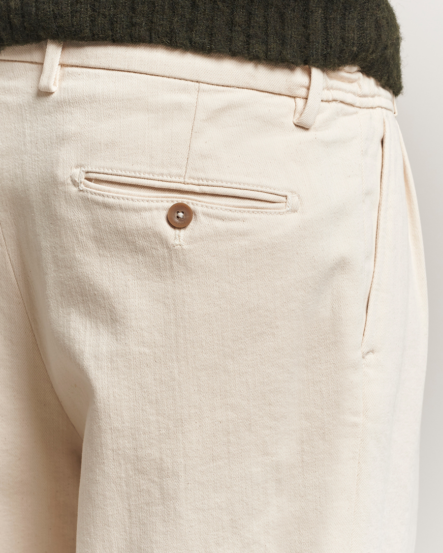 Herr | Byxor | Briglia 1949 | Portobello Loose Fit Cotton Trousers Ecru