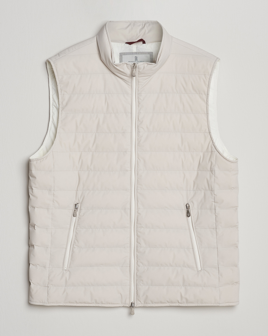 Herr | Jackor | Brunello Cucinelli | Nylon Gilet Light Beige