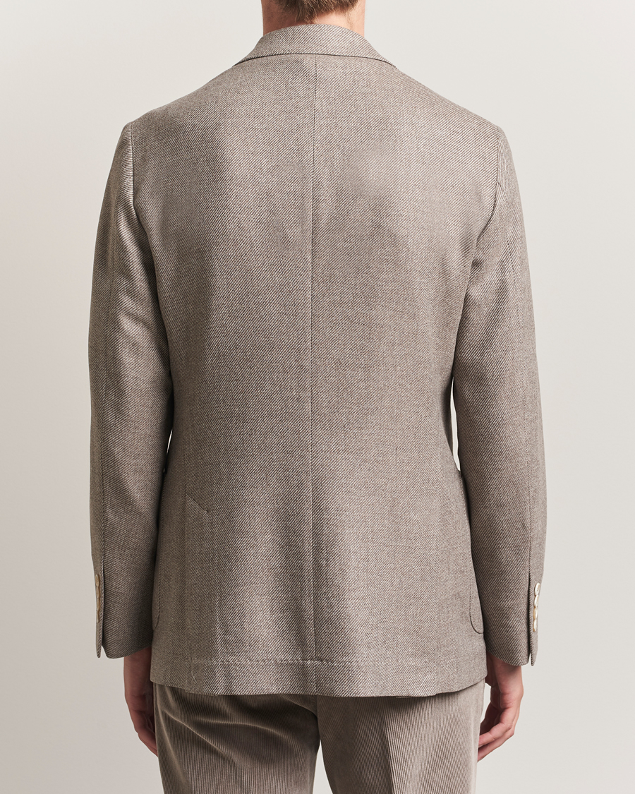 Herr | Kavajer | Brunello Cucinelli | Single Breasted Wool/Cashmere Twill Blazer Beige