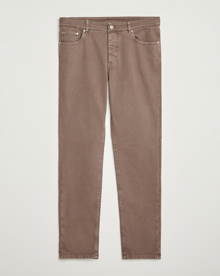 Herr | Byxor | Brunello Cucinelli | Slim Fit Bull Denim Pants Light Beige