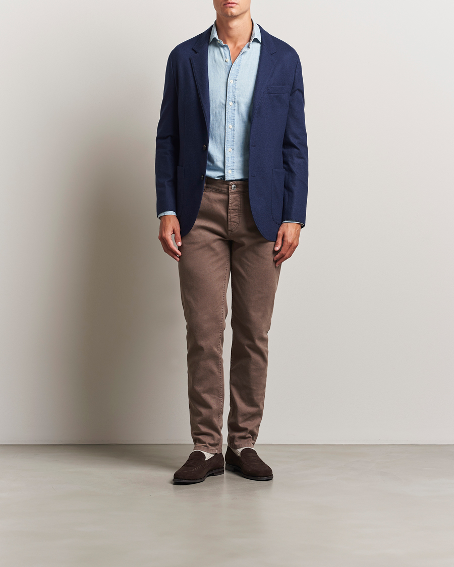 Herr | Byxor | Brunello Cucinelli | Slim Fit Bull Denim Pants Light Beige