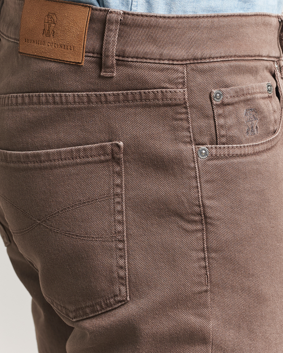 Herr | Byxor | Brunello Cucinelli | Slim Fit Bull Denim Pants Light Beige