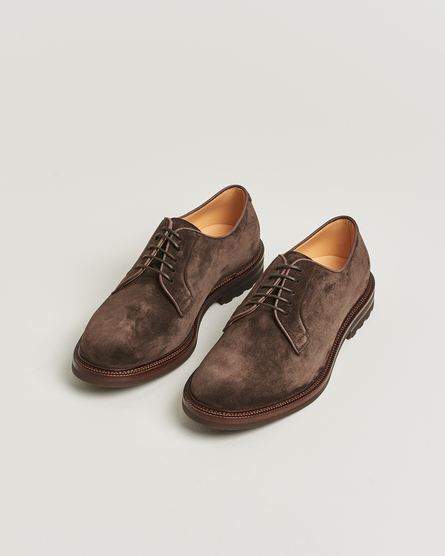 Herr | Derbys | Brunello Cucinelli | Plain Toe Derby Dark Brown Suede