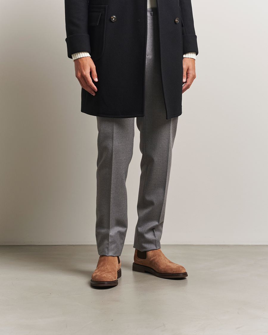 Herr | Kängor | Brunello Cucinelli | Chelsea Boots Brown Suede