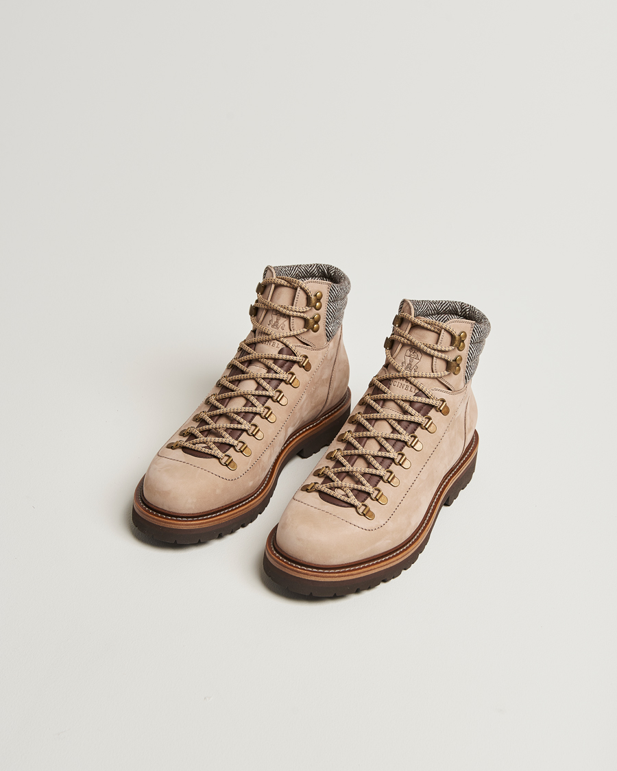 Herr | Kängor | Brunello Cucinelli | Winter Boots Beige Suede