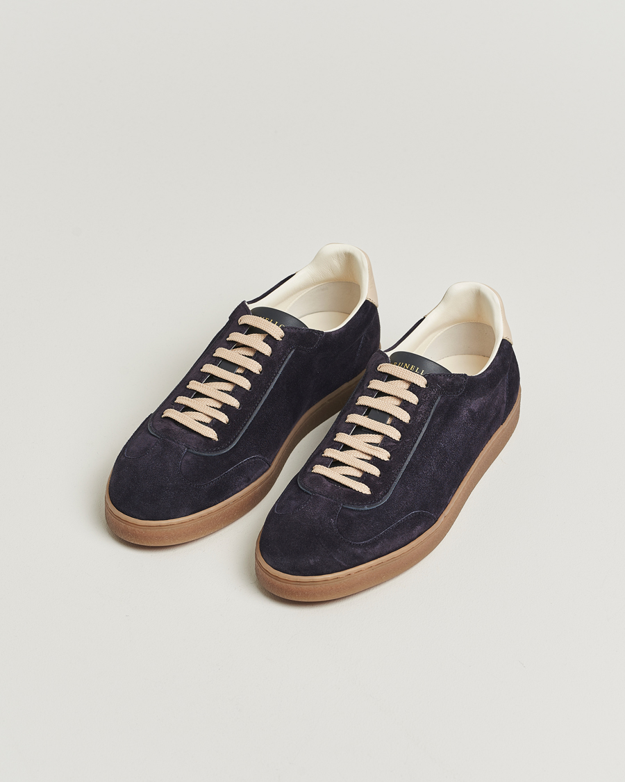 Herr | Sneakers | Brunello Cucinelli | Classic Sneakers Navy Suede
