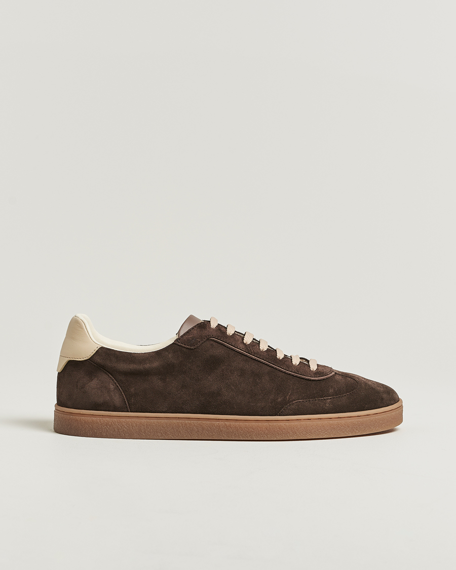Herr | Sneakers | Brunello Cucinelli | Classic Sneakers Dark Brown Suede