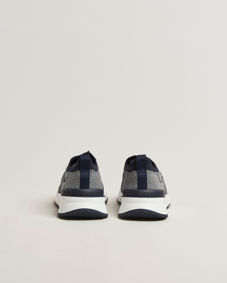 Herr | Sneakers | Brunello Cucinelli | Flannel Running Sneakers Navy