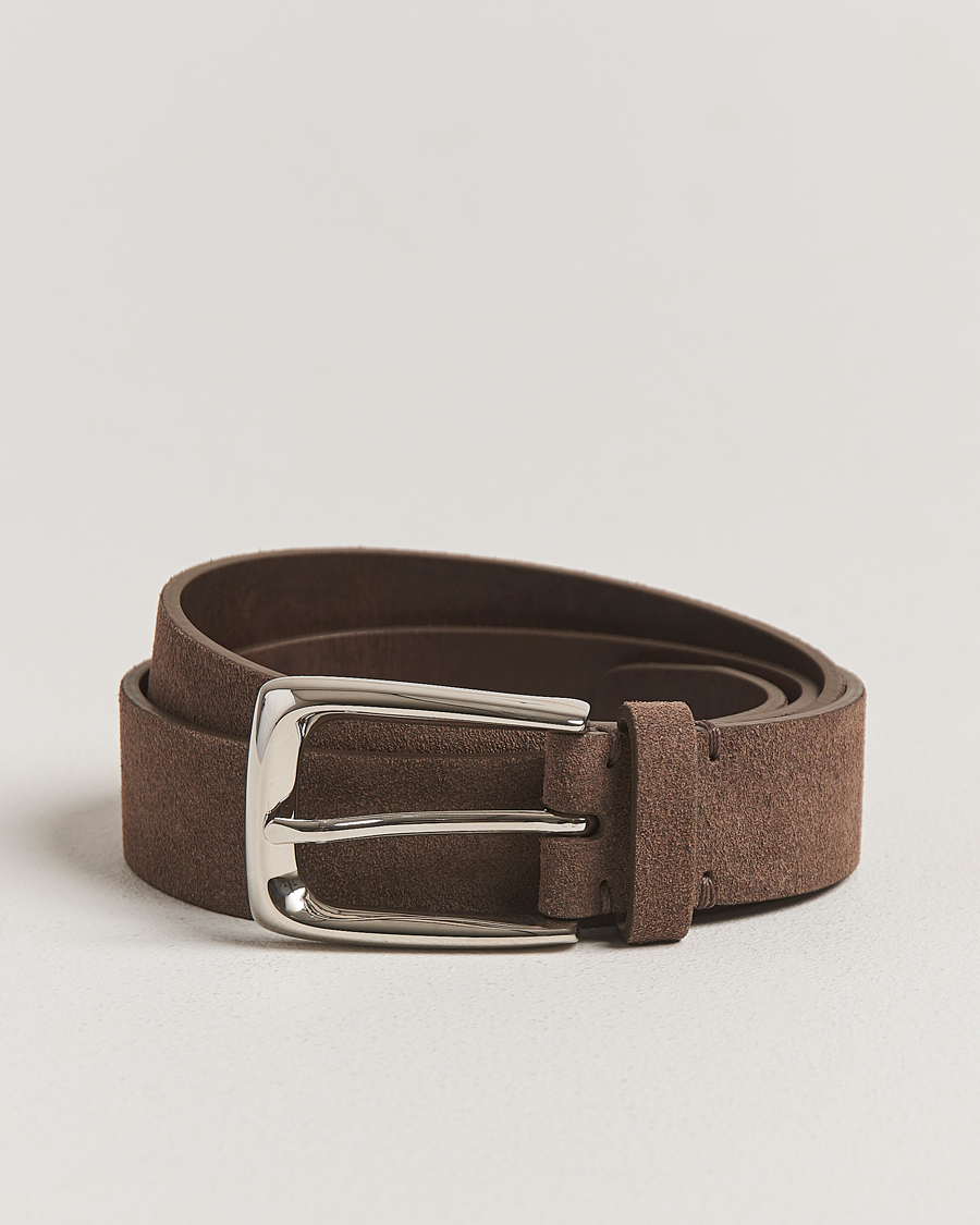 Herr | Bälten | Brunello Cucinelli | Suede Belt Dark Brown