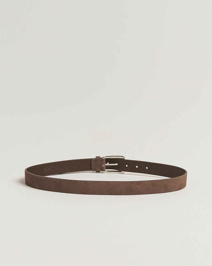 Herr | Bälten | Brunello Cucinelli | Suede Belt Dark Brown