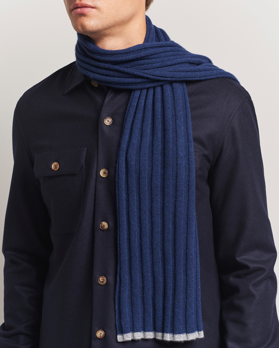 Herr | Halsdukar | Brunello Cucinelli | Wool/Cashmere Scarf Navy