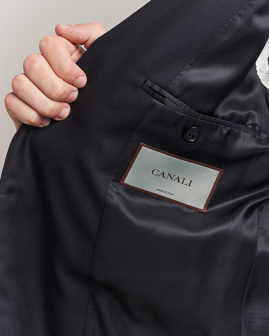 Herr | Kostymer | Canali | Capri Wool 130s Suit Dark Blue