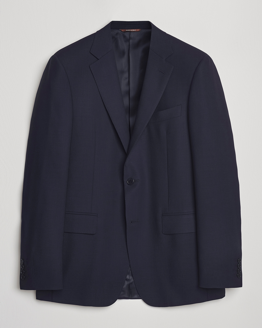 Herr | Kavajer | Canali | Travel Wool Blazer Navy