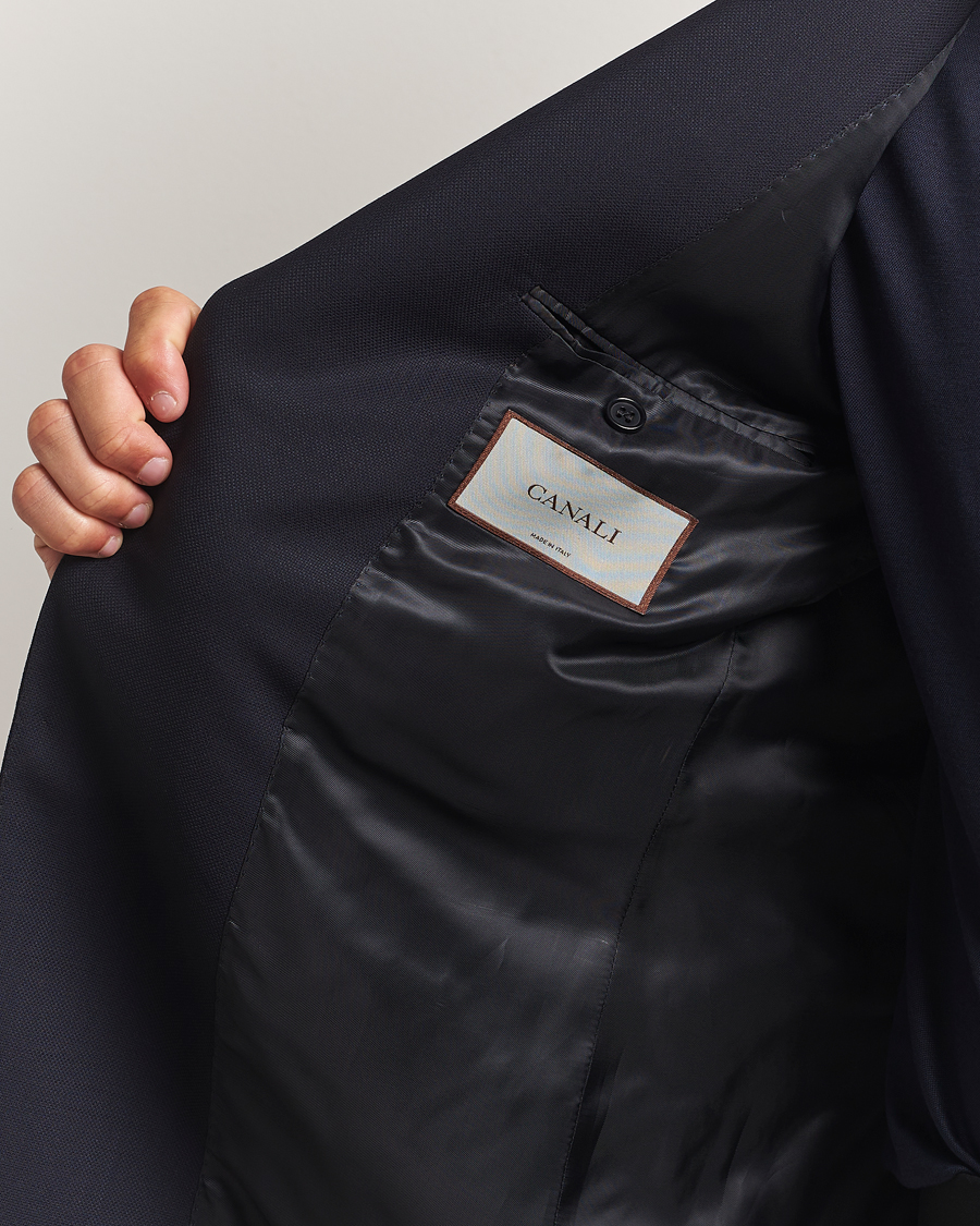 Herr | Kavajer | Canali | Travel Wool Blazer Navy