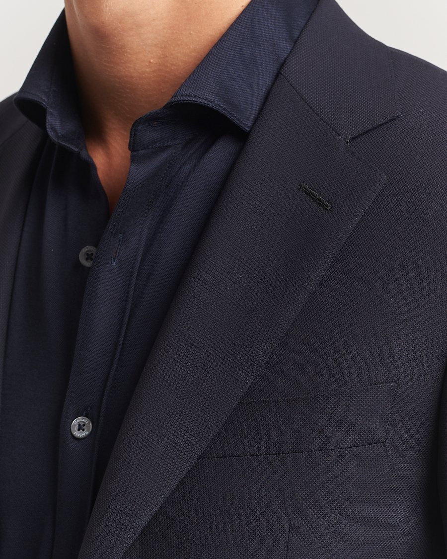 Herr | Kavajer | Canali | Travel Wool Blazer Navy