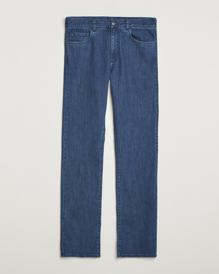 Herr | Jeans | Canali | Slim Fit Jeans Mid Blue Wash
