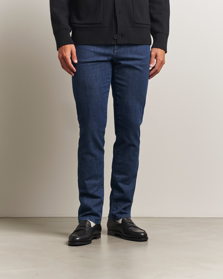 Herr | Jeans | Canali | Slim Fit Jeans Mid Blue Wash