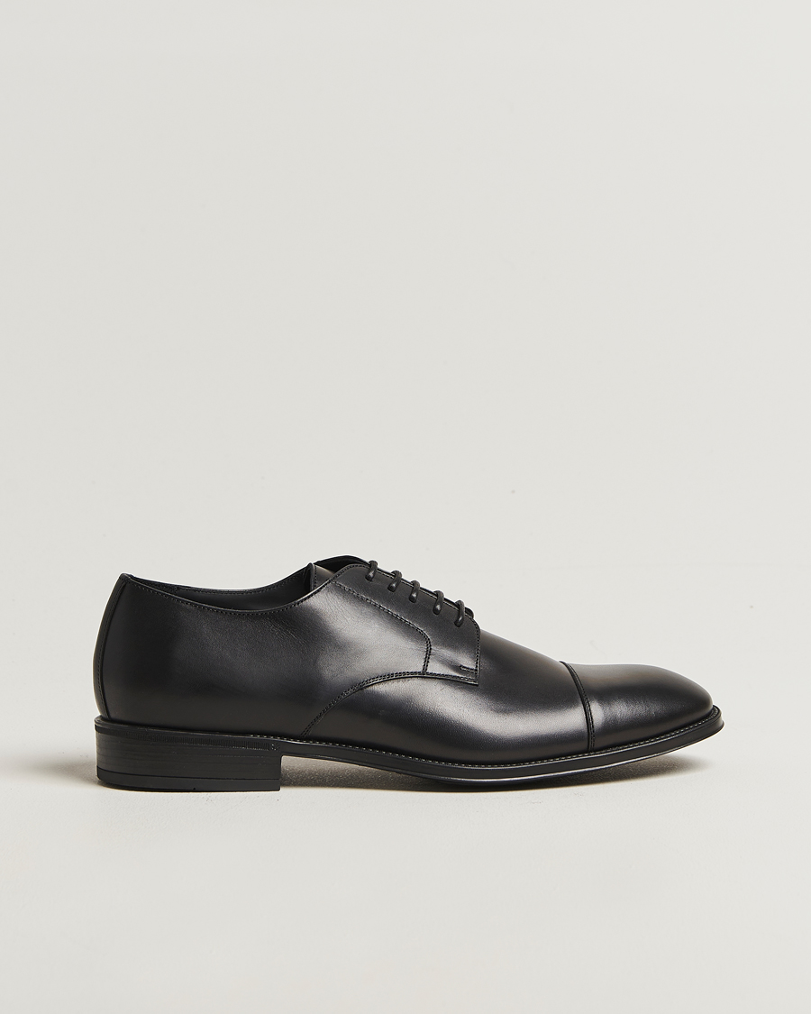 Herr | Derbys | Canali | Cap Toe Derby Black Calf