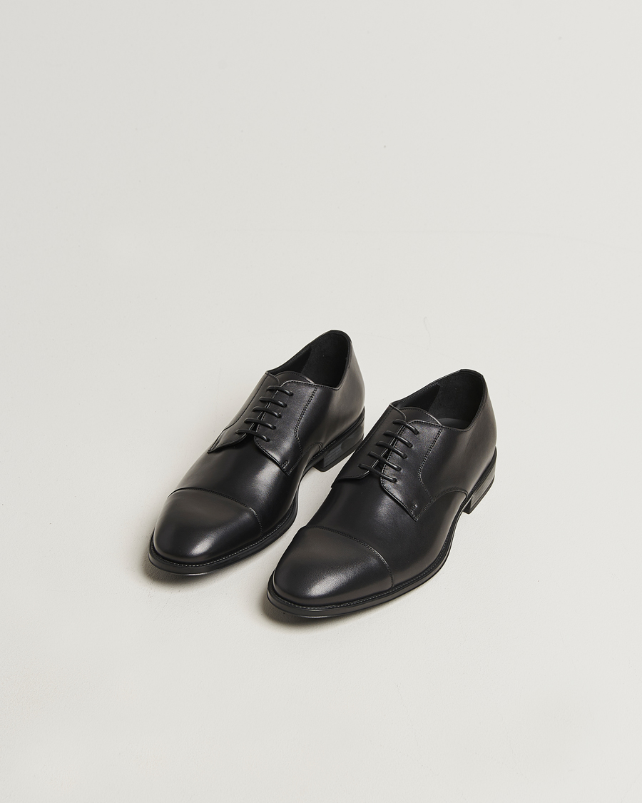 Herr | Derbys | Canali | Cap Toe Derby Black Calf