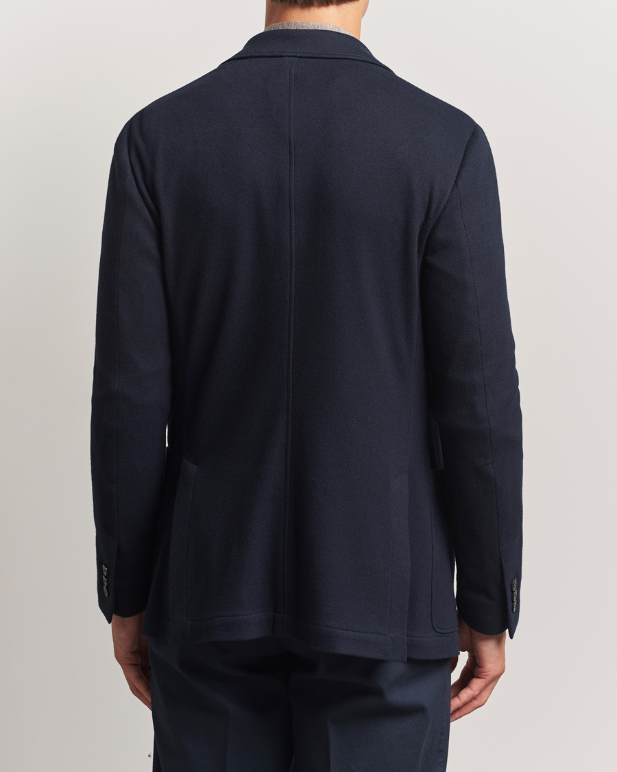 Herr | Kavajer | Canali | Cotton/Cashmere Jersey Blazer Navy