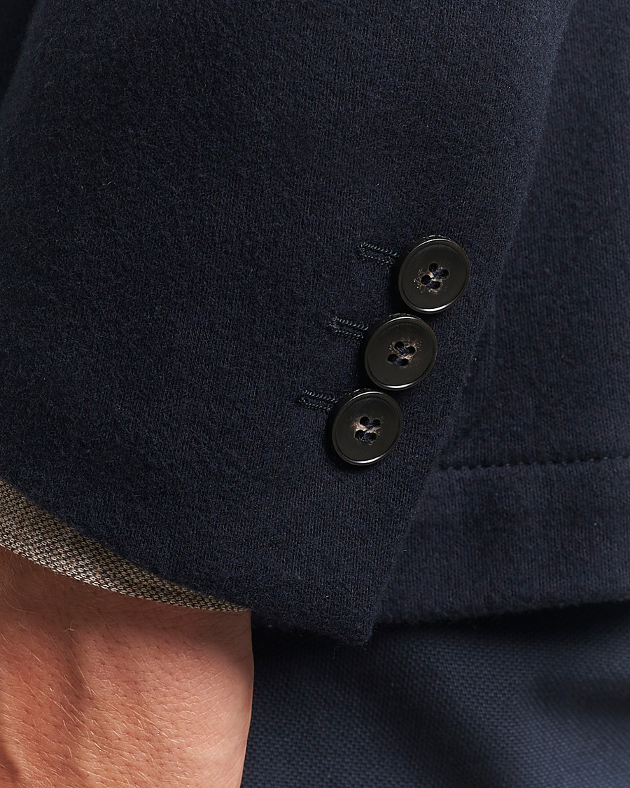 Herr | Kavajer | Canali | Cotton/Cashmere Jersey Blazer Navy