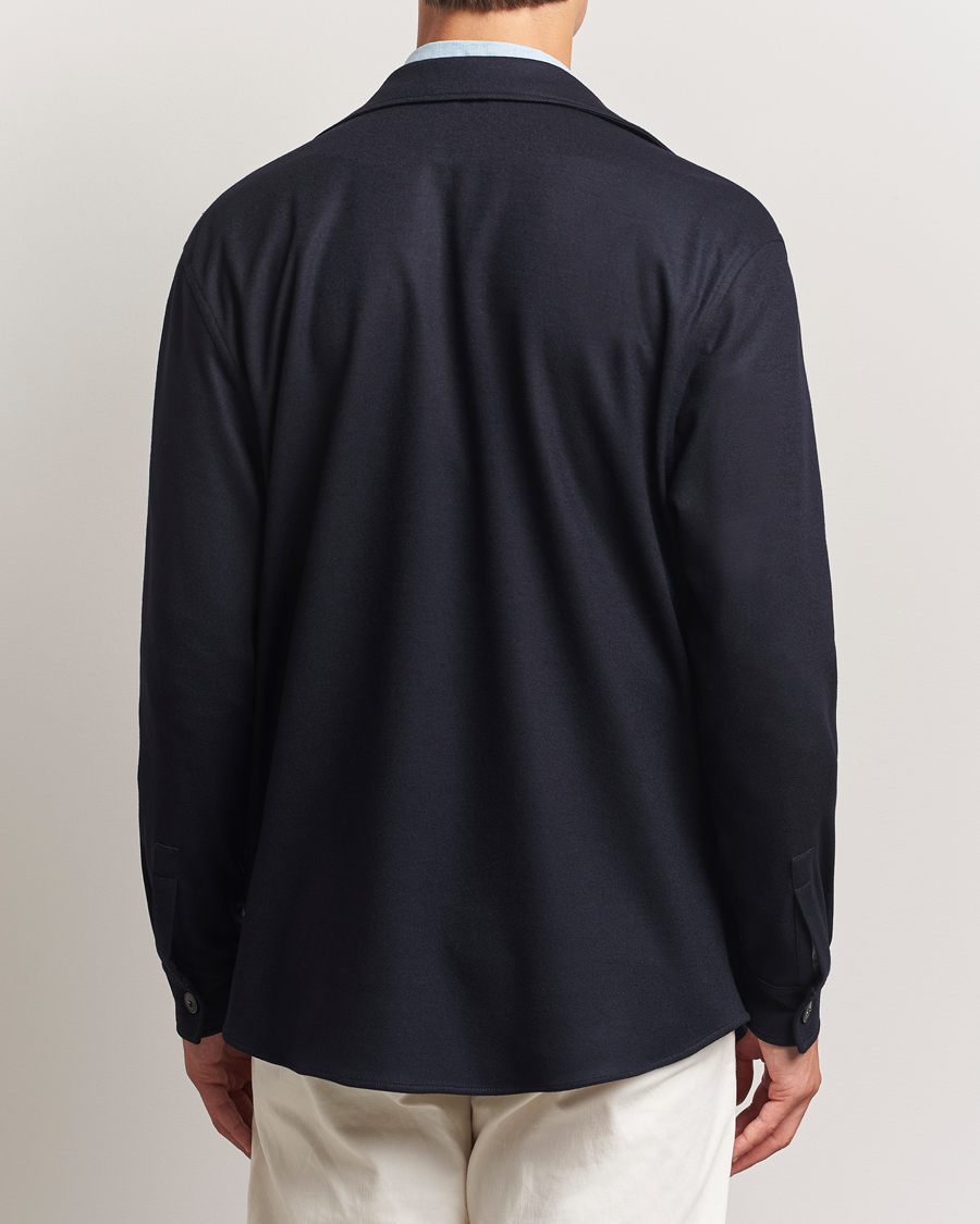 Herr | Jackor | Canali | Wool Shirt Jacket Navy