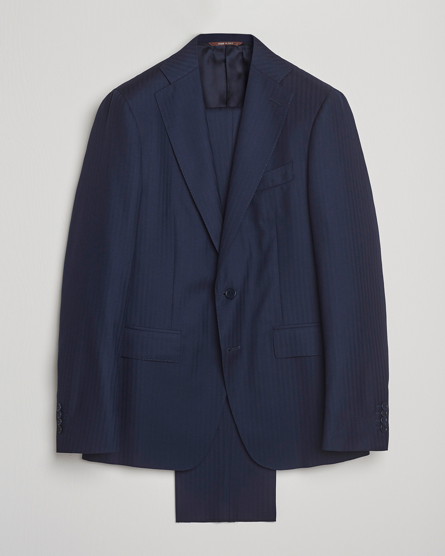 Herr | Kostymer | Canali | Capri Wool Suit Navy