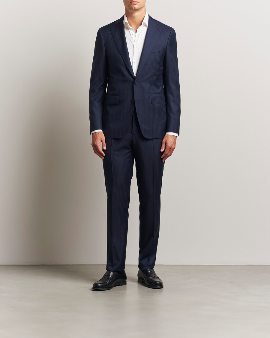 Herr | Kostymer | Canali | Capri Wool Suit Navy
